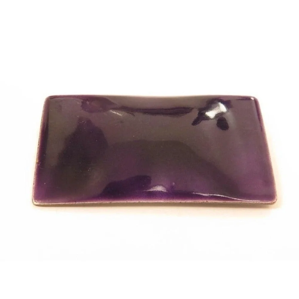 Vintage Dark Purple Enamel Modernist Pin‎